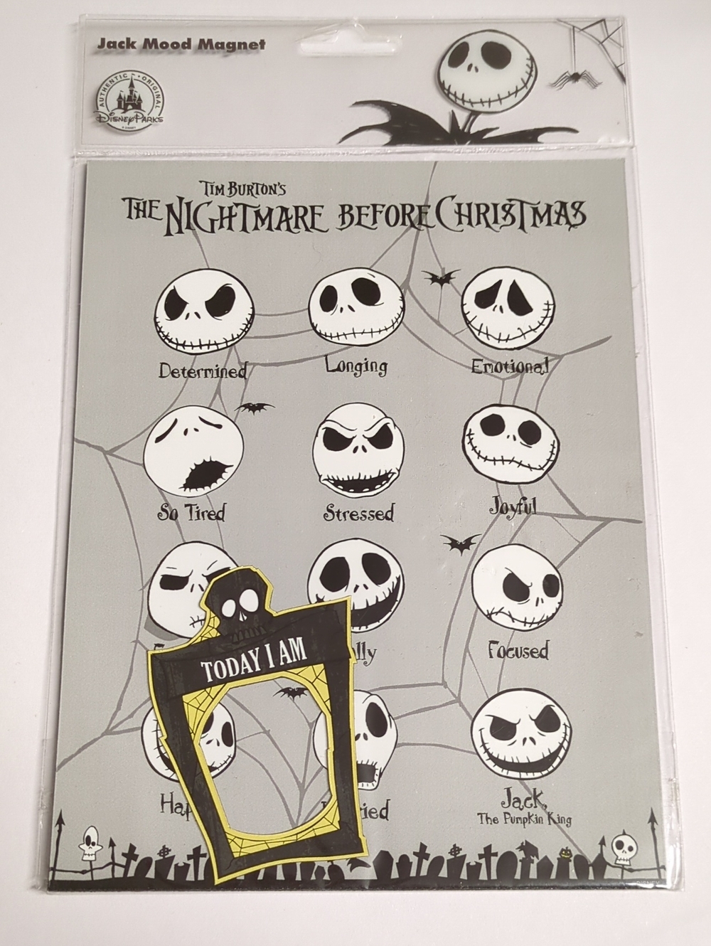 ☀️Disney Parks Jack Skellington Mood Magnet Board Set Tim Burton Retired